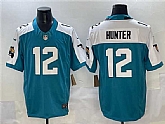 Men's Jacksonville Jaguars #12 Travis Hunter Teal White 2025 Draft F.U.S.E. Florida Patch Vapor Untouchable Stitched Jersey,baseball caps,new era cap wholesale,wholesale hats